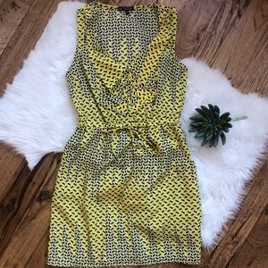 Yellow & Blue Ruffled Top Dress